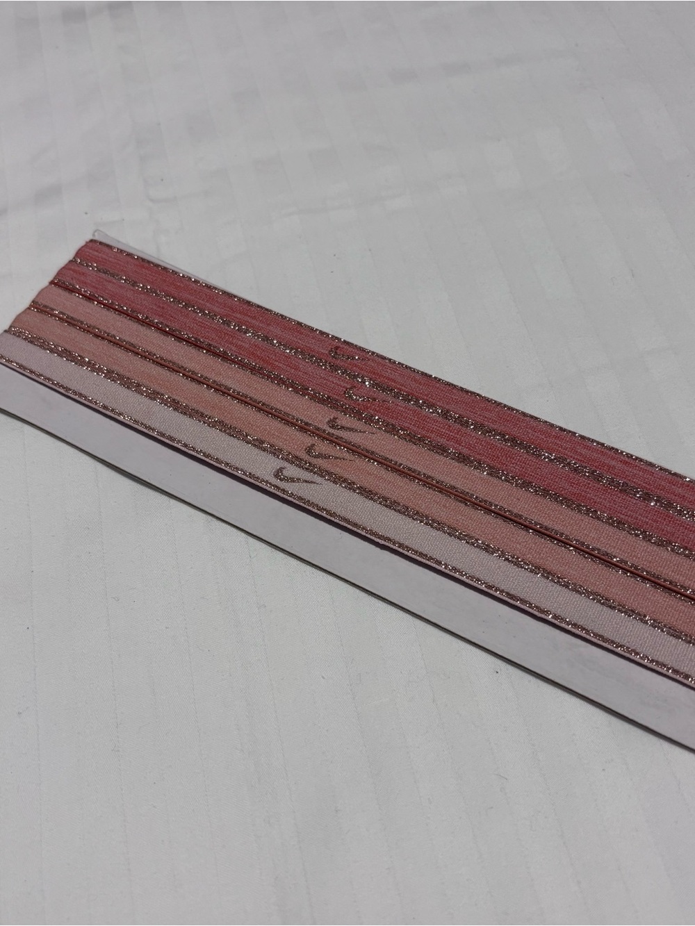 5 Metallic Pink Ombre Hair Ties Set